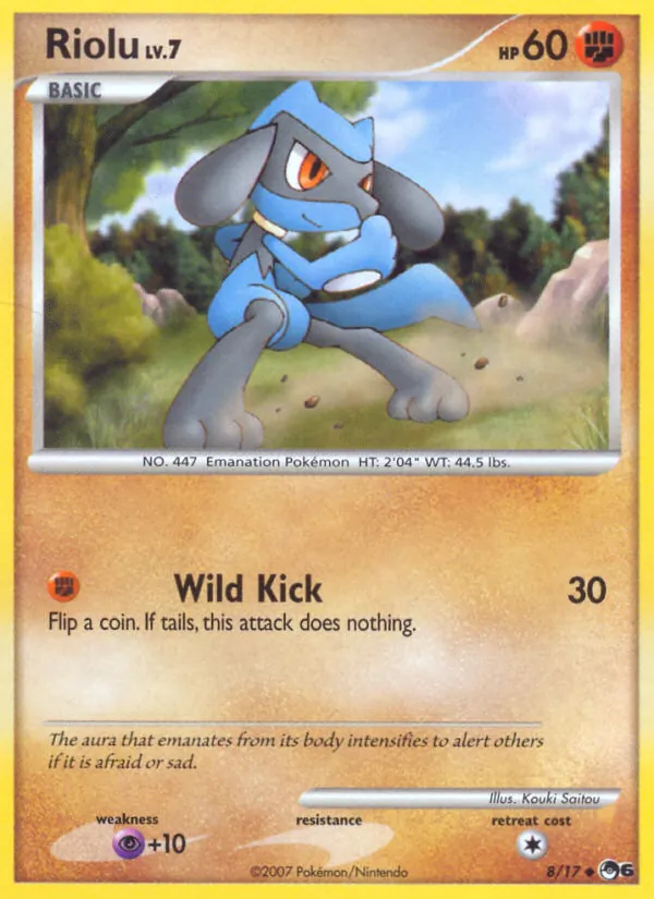 Riolu card from POP Series 6, number 8/17