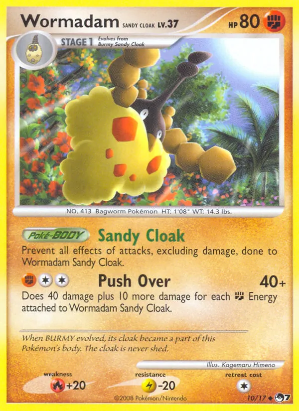 Wormadam Sandy Cloak card from POP Series 7, number 10/17