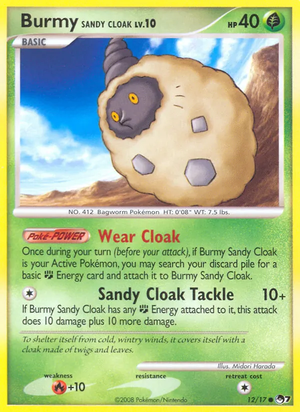 Burmy Sandy Cloak card from POP Series 7, number 12/17