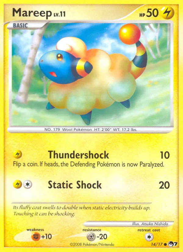 Mareep card from POP Series 7, number 14/17