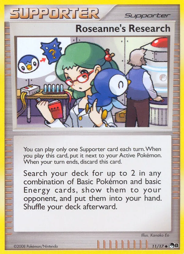 Roseanne’s Research card from POP Series 8, number 11/17