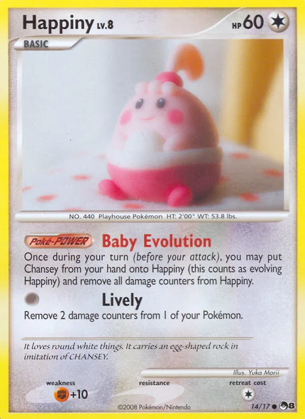 Happiny card from POP Series 8, number 14/17