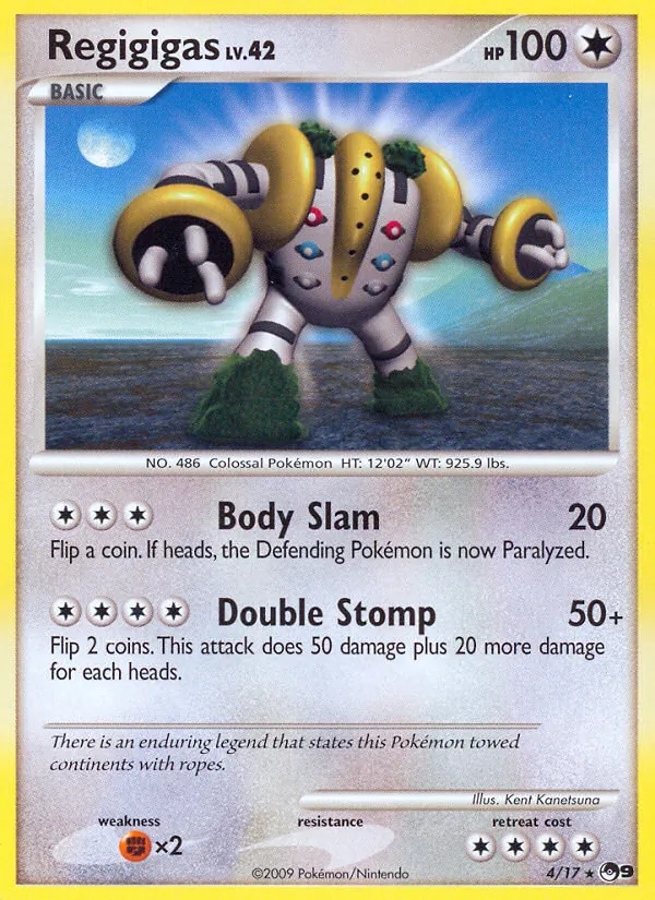 Regigigas card from POP Series 9, number 4/17