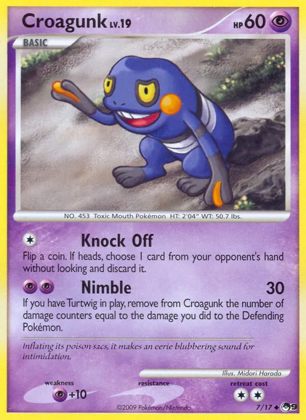 Croagunk card from POP Series 9, number 7/17