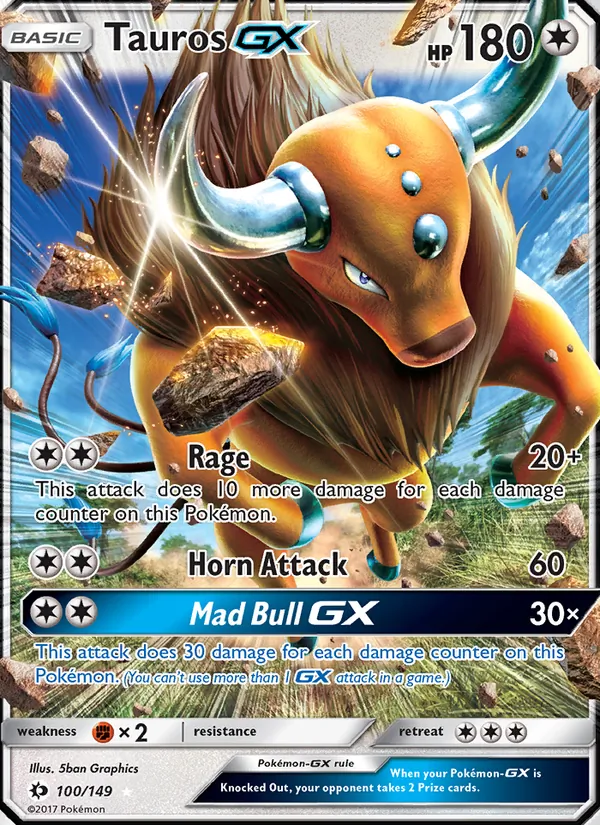 Kaart Tauros GX uit Sun & Moon, nummer 100/149