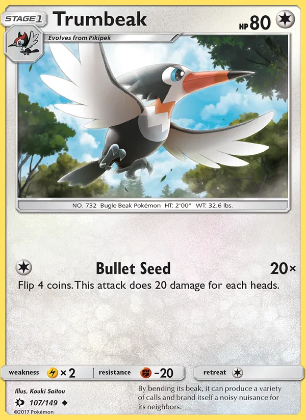 Kartu Trumbeak dari Sun & Moon, nomor 107/149