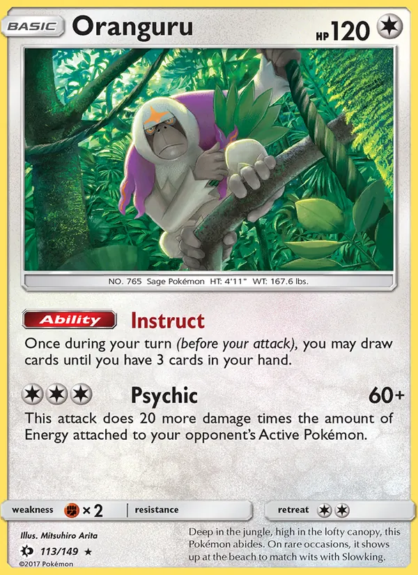 Kaart Oranguru uit Sun & Moon, nummer 113/149