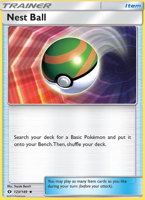 Nest Ball card from Sun & Moon, number 123/149