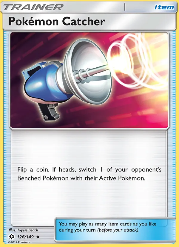 Kartu Pokémon Catcher dari Sun & Moon, nomor 126/149