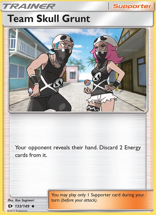 Kartu Team Skull Grunt dari Sun & Moon, nomor 133/149