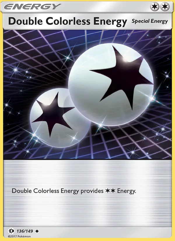 Kaart Double Colorless Energy uit Sun & Moon, nummer 136/149