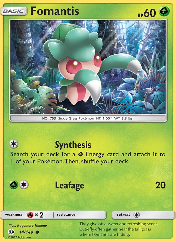 Kartu Fomantis dari Sun & Moon, nomor 14/149