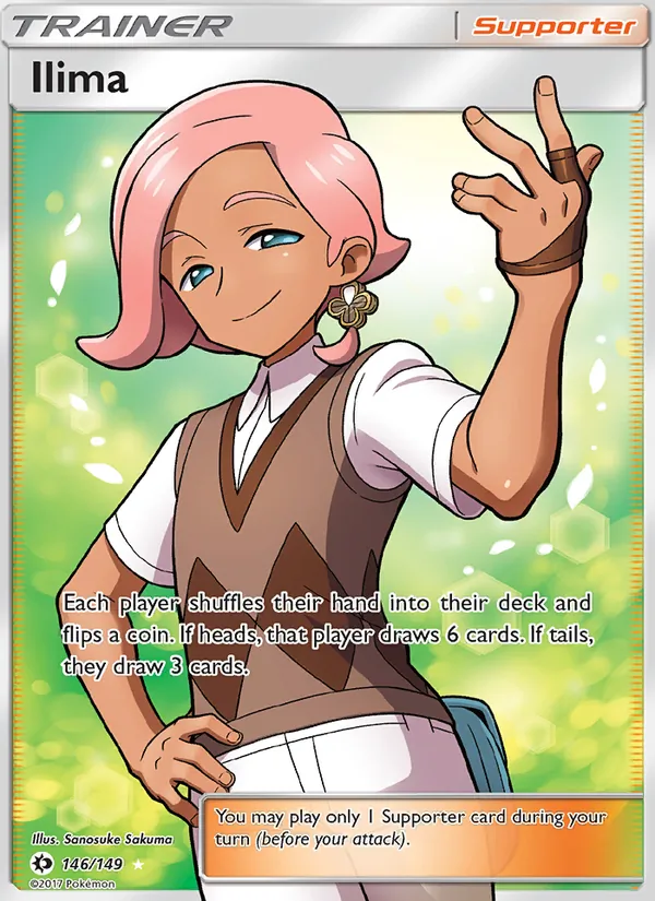 Kaart Ilima uit Sun & Moon, nummer 146/149