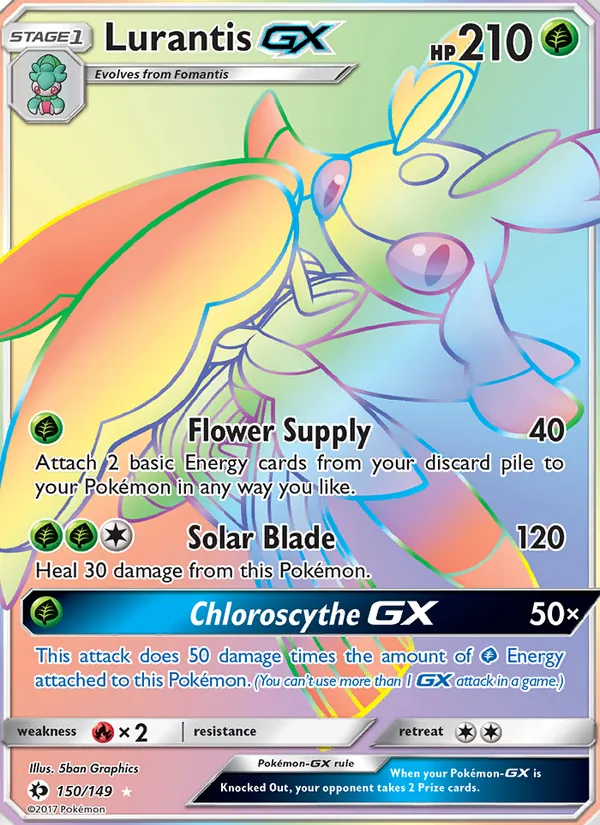 Lurantis GX card from Sun & Moon, number 150/149