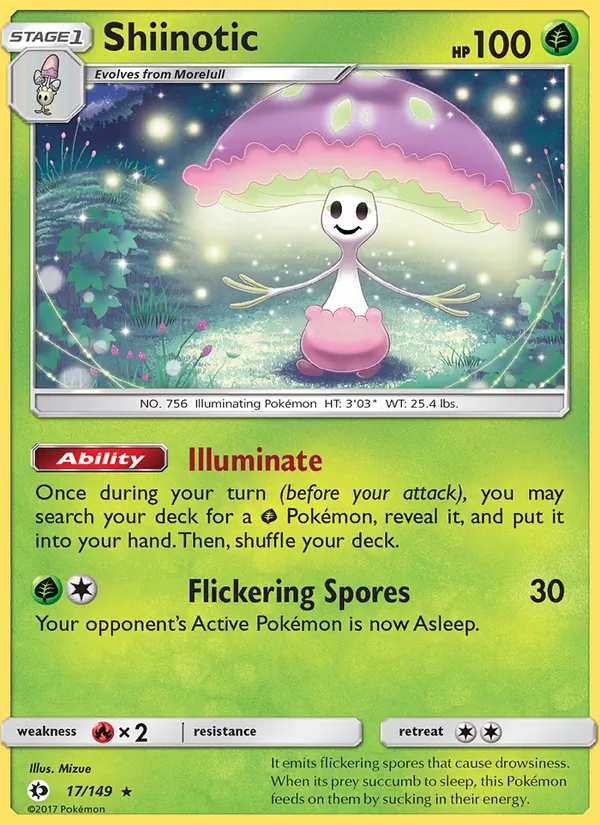 Kartu Shiinotic dari Sun & Moon, nomor 17/149
