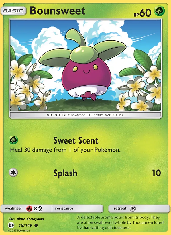 Kartu Bounsweet dari Sun & Moon, nomor 18/149
