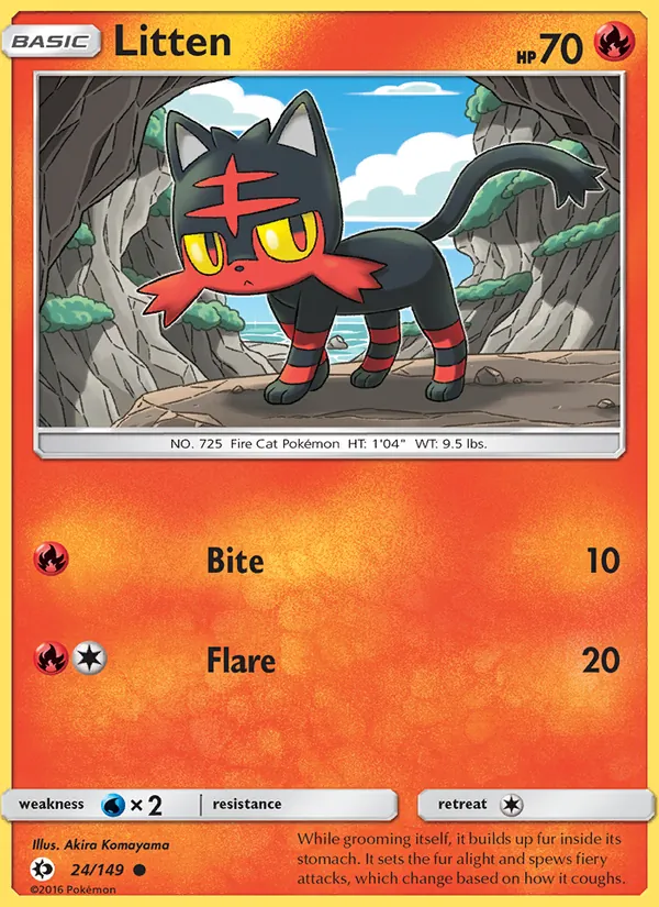 Kaart Litten uit Sun & Moon, nummer 24/149