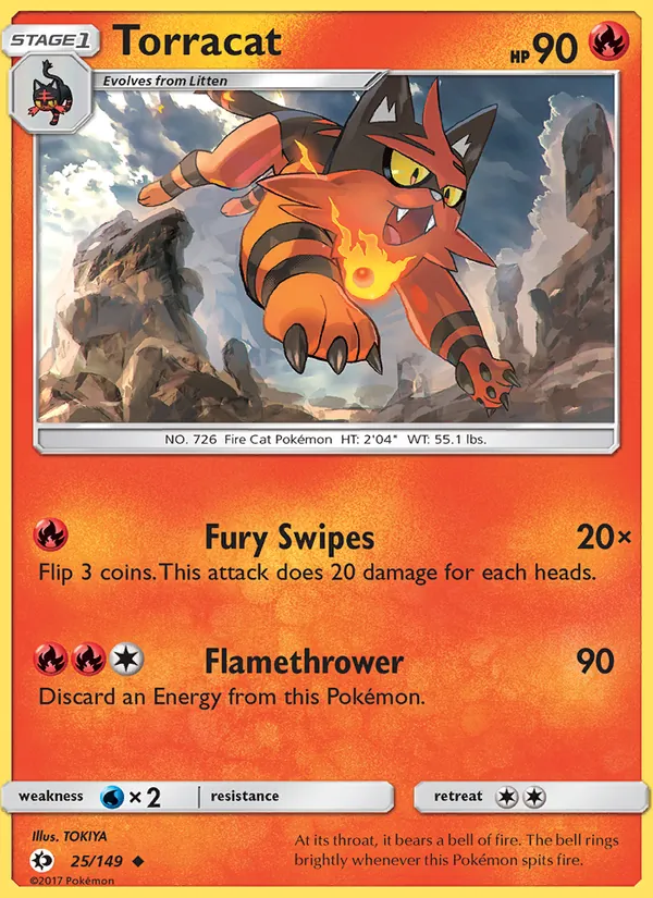 Kartu Torracat dari Sun & Moon, nomor 25/149