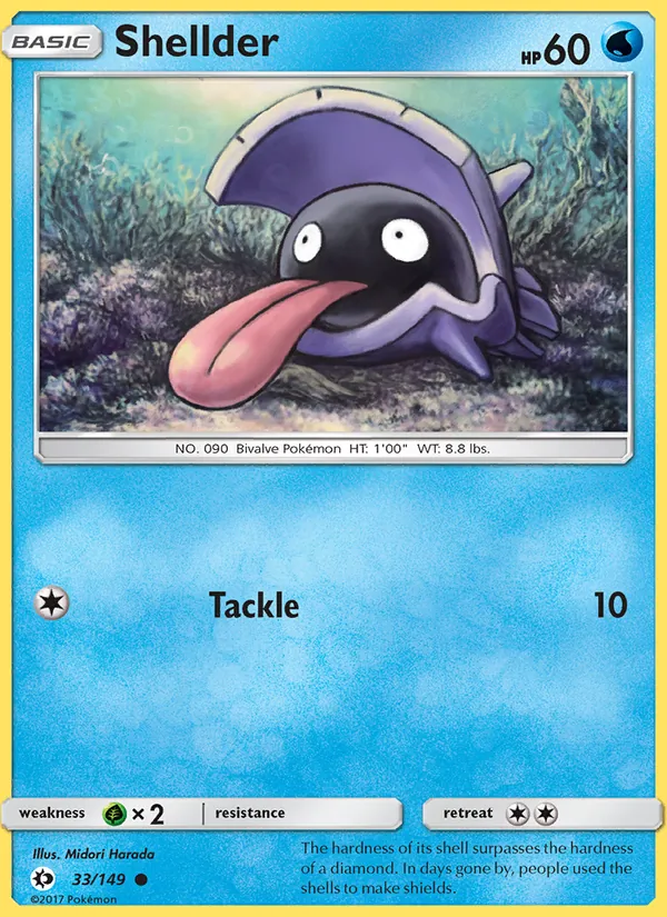 Kartu Shellder dari Sun & Moon, nomor 33/149