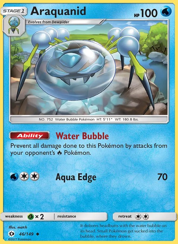 Kaart Araquanid uit Sun & Moon, nummer 46/149