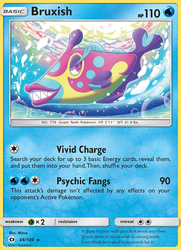 Kaart Bruxish uit Sun & Moon, nummer 48/149