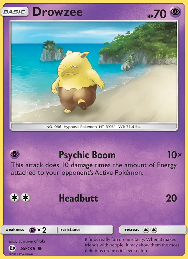 Kartu Drowzee dari Sun & Moon, nomor 59/149