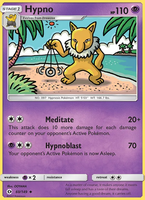 Kartu Hypno dari Sun & Moon, nomor 60/149