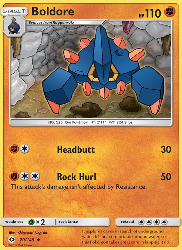 Kartu Boldore dari Sun & Moon, nomor 70/149