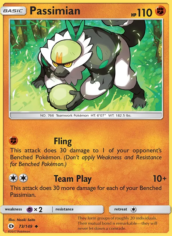 Kaart Passimian uit Sun & Moon, nummer 73/149