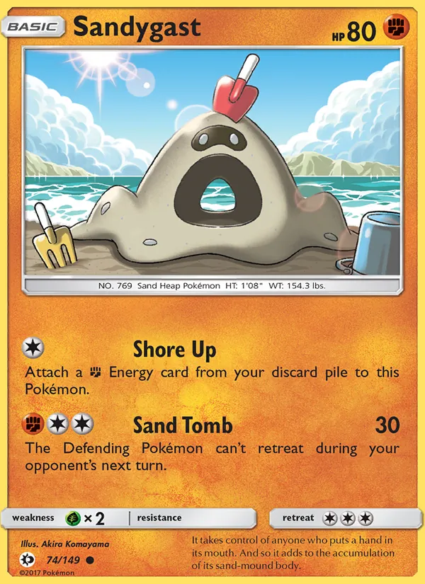 Kartu Sandygast dari Sun & Moon, nomor 74/149