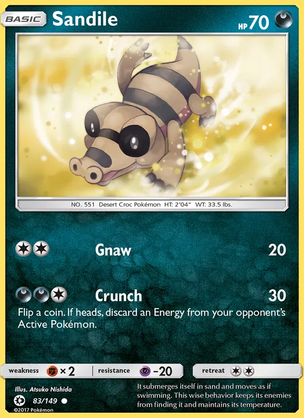 Kaart Sandile uit Sun & Moon, nummer 83/149