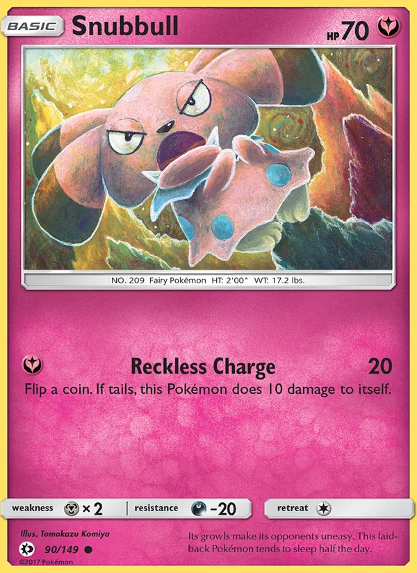 Kaart Snubbull uit Sun & Moon, nummer 90/149
