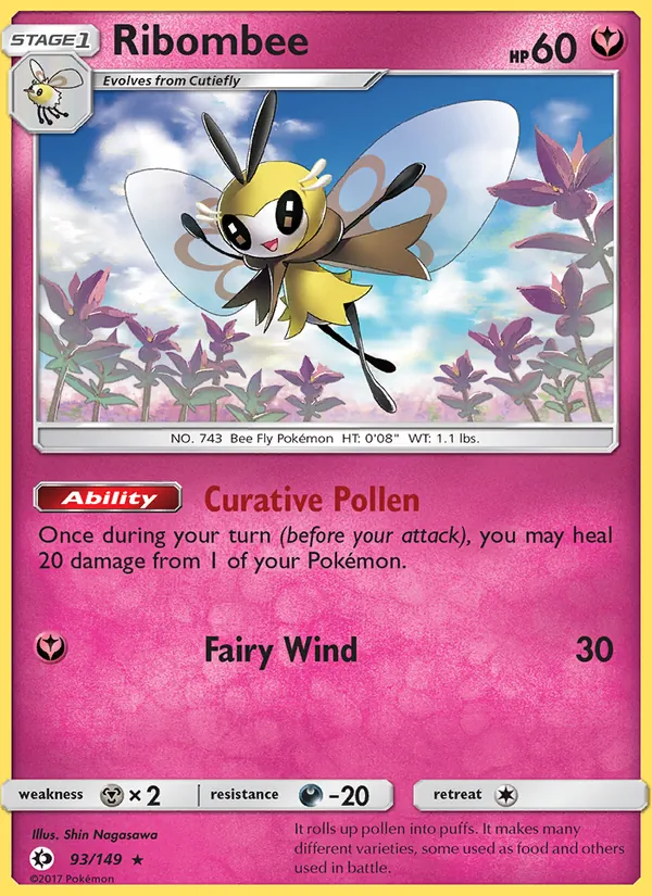 Kartu Ribombee dari Sun & Moon, nomor 93/149