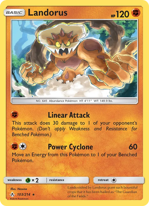 Kaart Landorus uit Unbroken Bonds, nummer 103/214