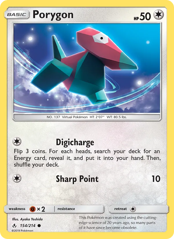 Kaart Porygon uit Unbroken Bonds, nummer 154/214