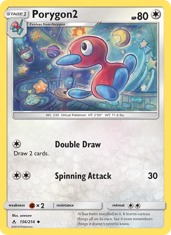 Kaart Porygon2 uit Unbroken Bonds, nummer 156/214