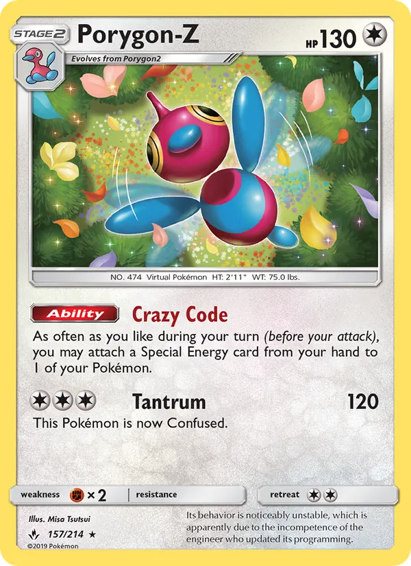 Kaart Porygon-Z uit Unbroken Bonds, nummer 157/214