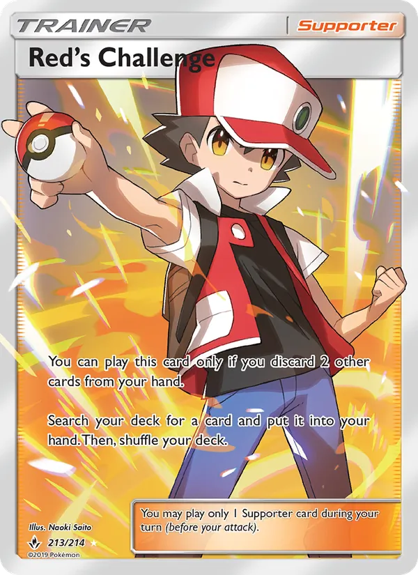 Kaart Red’s Challenge uit Unbroken Bonds, nummer 213/214