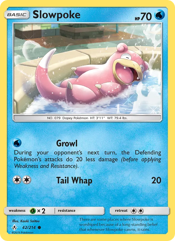Kaart Slowpoke uit Unbroken Bonds, nummer 42/214