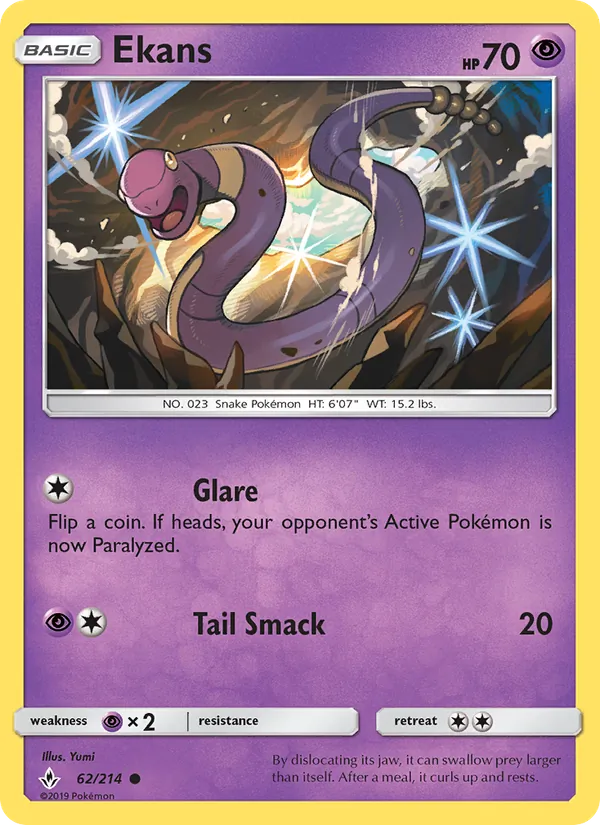 Kaart Ekans uit Unbroken Bonds, nummer 62/214