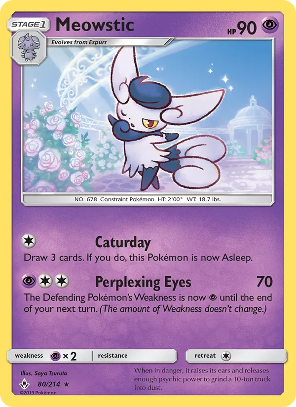 Kaart Meowstic uit Unbroken Bonds, nummer 80/214