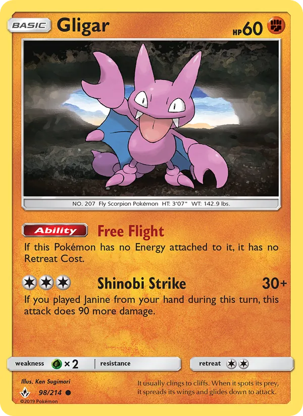 Kaart Gligar uit Unbroken Bonds, nummer 98/214