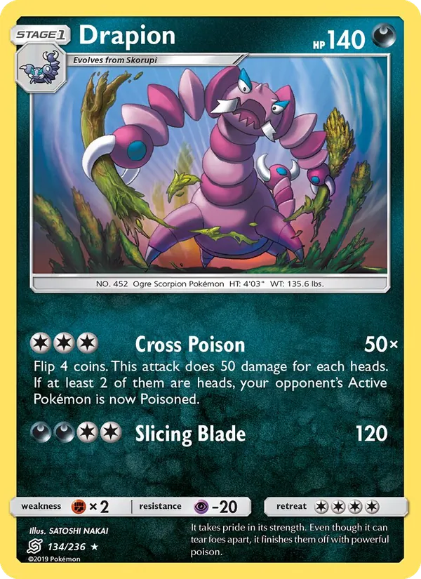 Drapion card from Unified Minds, number 134/236