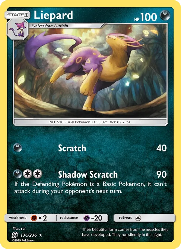 Liepard card from Unified Minds, number 136/236