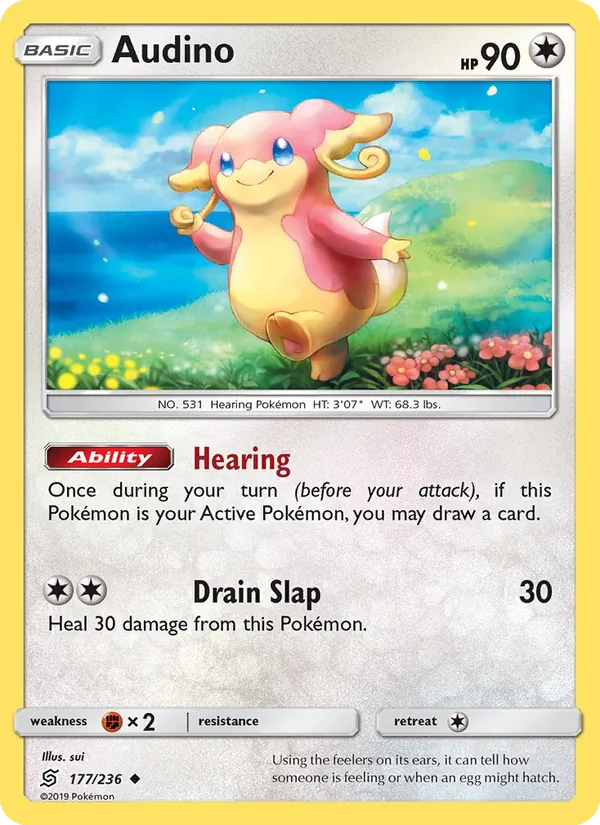 Audino card from Unified Minds, number 177/236