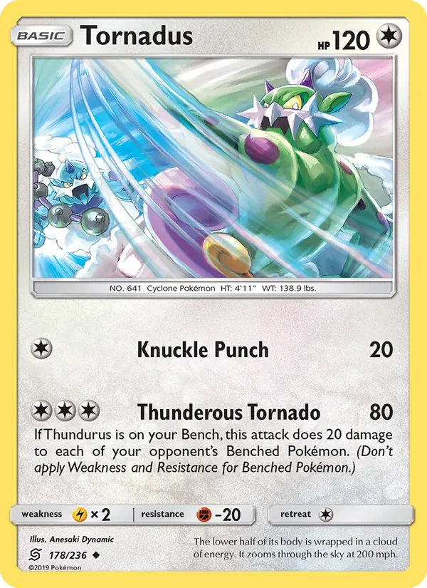 Tornadus card from Unified Minds, number 178/236