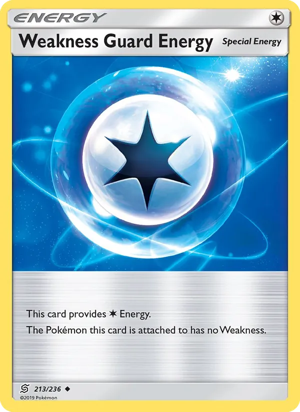Weakness Guard Energy card from Unified Minds, number 213/236