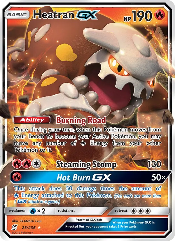 Heatran GX card from Unified Minds, number 25/236