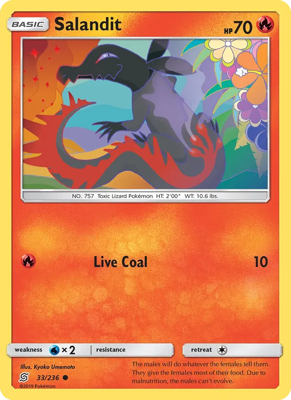 Salandit card from Unified Minds, number 33/236