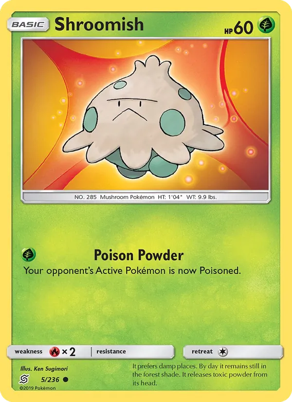 Shroomish card from Unified Minds, number 5/236